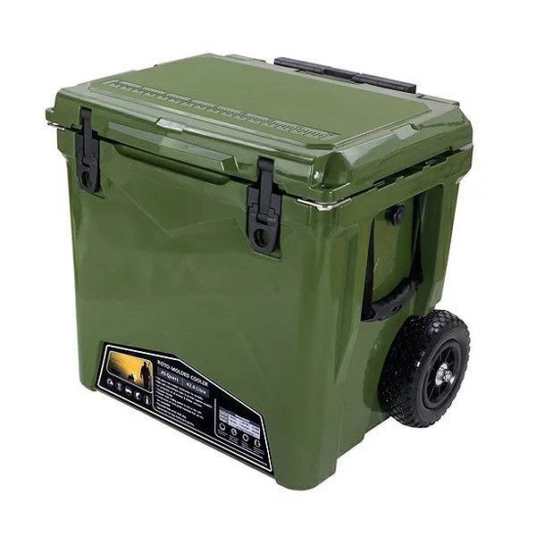 アイスランド クーラーボックス 大型 HardCoolerBox TOW45QT 約42.6L AG CL-04507 アーミーグリーン アウトドア キャンプ タイヤ付 車輪付 代引不可