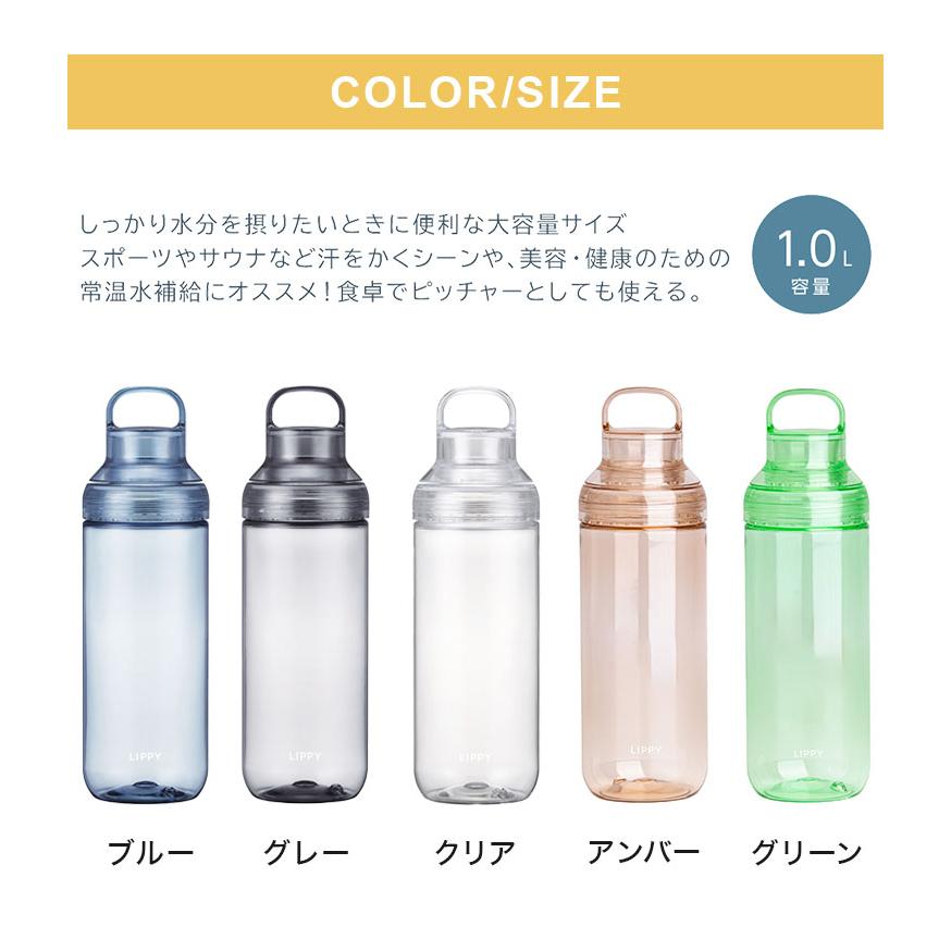 【新品未使用】ウォーターボトル　2本セット 2本セット 新色追加 LIPPY 洗いやすい ウォーターボトル 700ml クリア