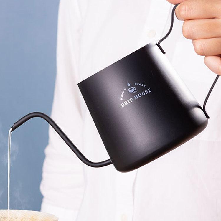 ブランド登録なし - オークス 日本製 極細3.4ドリップポット 350ml 燕三条 極細 3.4粍 ドリップ ポット L字型ノズル 湯わかし ステンレス鋼 点滴法 引っ敷き黒いこと
