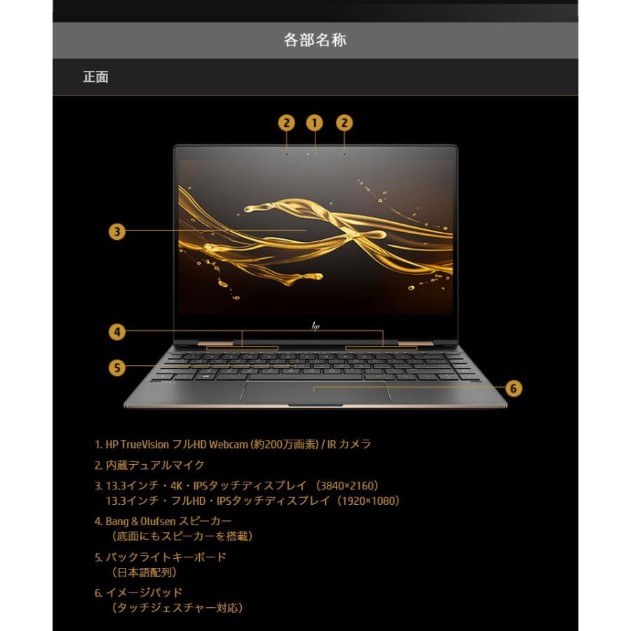 Hp Spectre X360 Core I5 8gb 256gb Ssd のぞき見防止プライバシーモード対応 Office なし 13 Ae000 ベーシックモデル Os 2xf67pa ac リコメン堂生活館 通販 Yahoo ショッピング