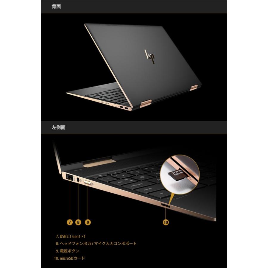 HP Spectre x360 (Core i5 /8GB/256GB SSD/のぞき見防止プライバシーモード対応)(Office なし) 13-ae000 ベーシックモデル｜rcmdse｜06