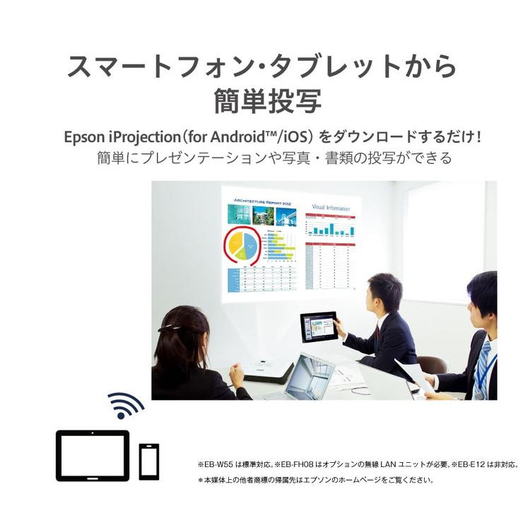 EPSON EB-W55と同等品 スタンダードモデル ベーシックシリーズ プロジェクター ビジネスプロジェクター EB-W55D2 エプソン