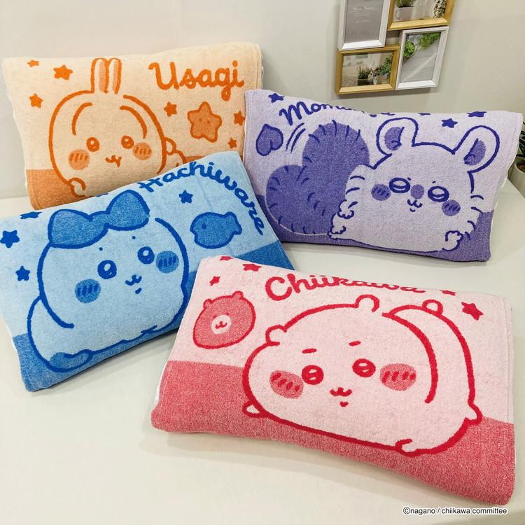 のびのび枕カバー ちいかわ ハチワレ うさぎ モモンガ 約32×52cm