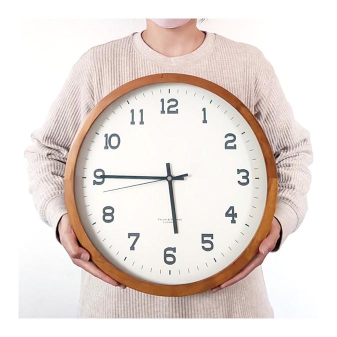 天然木 置掛両用時計 スタンド&ウォールクロック35cm 置き時計 掛け時計 無垢材 木製 時計 おしゃれ Eina アナログ かけ時計 クロック 北欧 北欧風 代引不可 | ブランド登録なし | 03