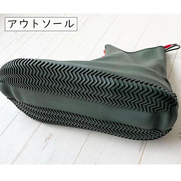 カテバプラス ブーツ型 防水 シューズカバー 22.0~25.5cm ポーチ付き ゴムと複合材だから滑りにくい 安全 ロング パラデック 履きやすい レイン 代引不可｜rcmdse｜07