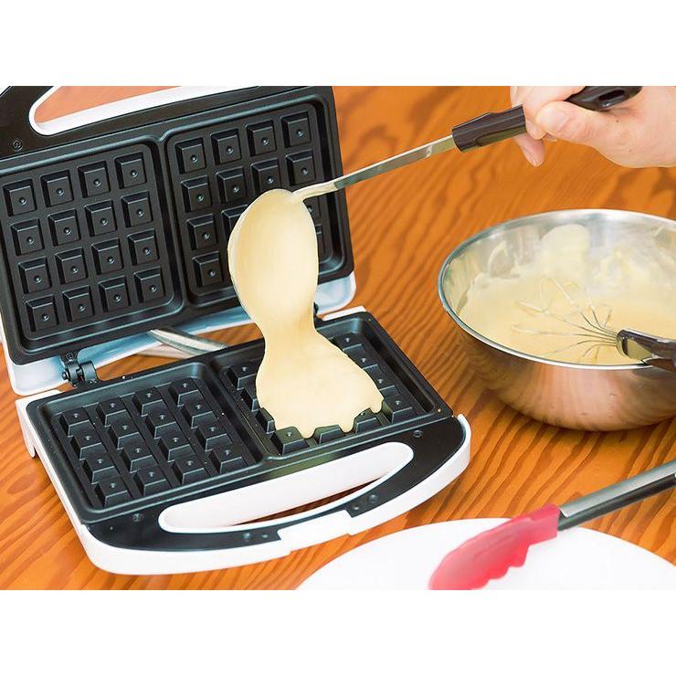 Wワッフルメーカー ワッフル オリジナルレシピ付き コンパクト お菓子