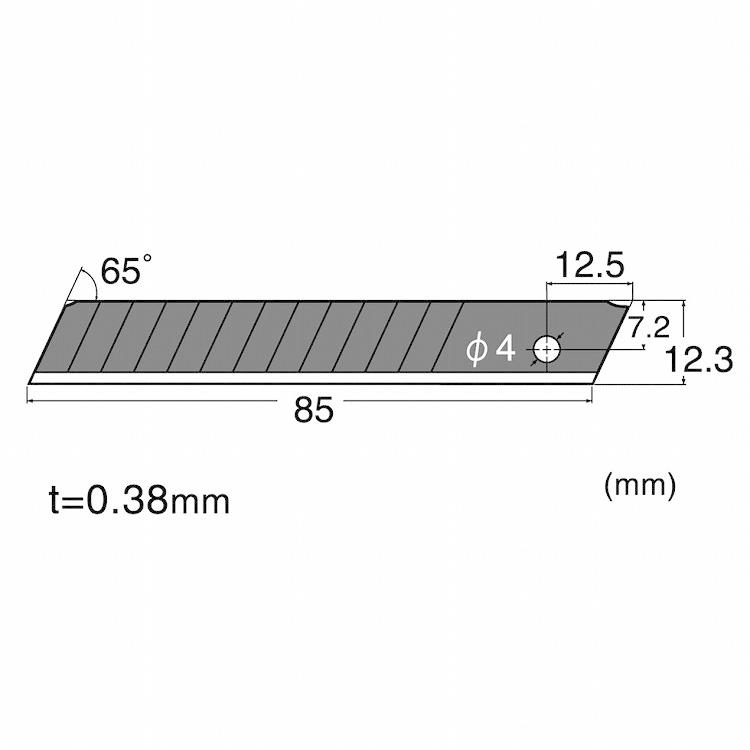 エヌティー NTカッター 中型H型用 超鋭角黒替刃 10枚入 BH23P｜rcmdse｜04