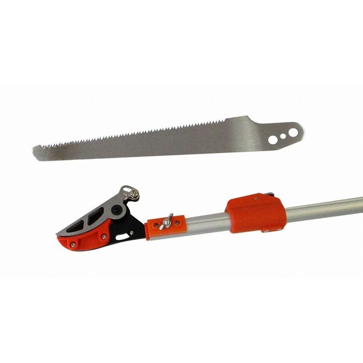 CLUB.J 軽量伸縮式高枝切鋏 アンビル刃 1.8~3.0m 5段階伸縮 鋸刃付き