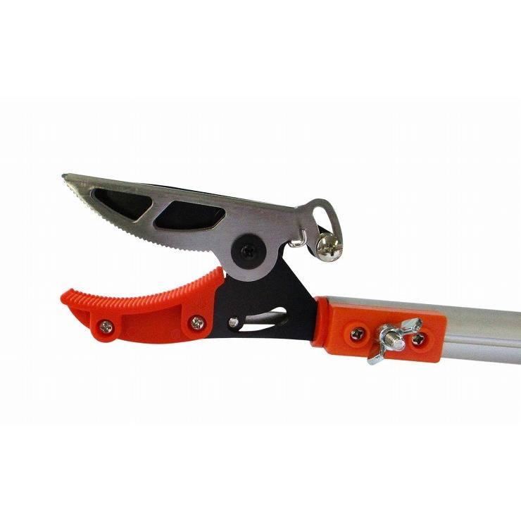 CLUB.J 軽量伸縮式高枝切鋏 アンビル刃 1.8~3.0m 5段階伸縮 鋸刃付き