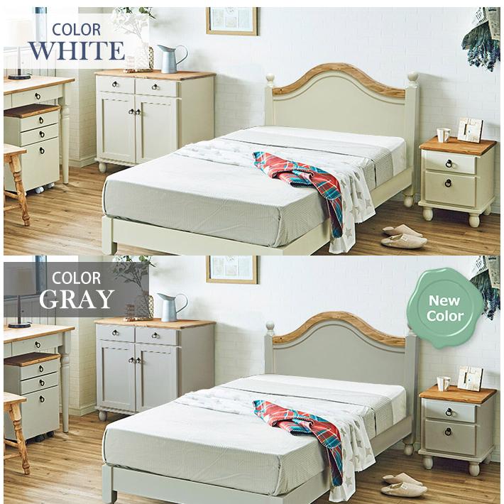 ベッド 北欧調 幅100cm シングルサイズ アンティーク調 組立品 寝具 グレー ホワイト欧米 パイン材 ダイニング おしゃれ フレンチカントリー 天然木 代引不可 | ブランド登録なし | 06