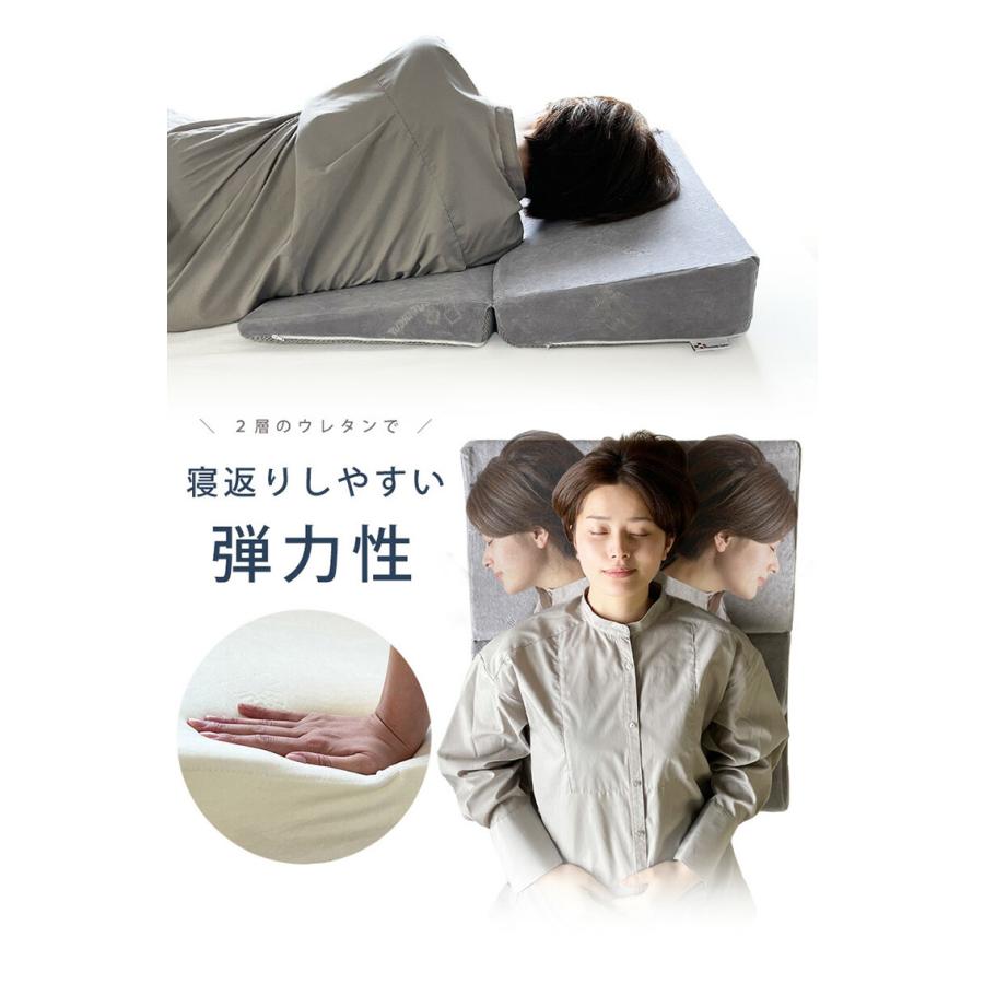 メディカルライフ ピロー type-9 傾斜枕 低反発枕 二つ折り枕 三角