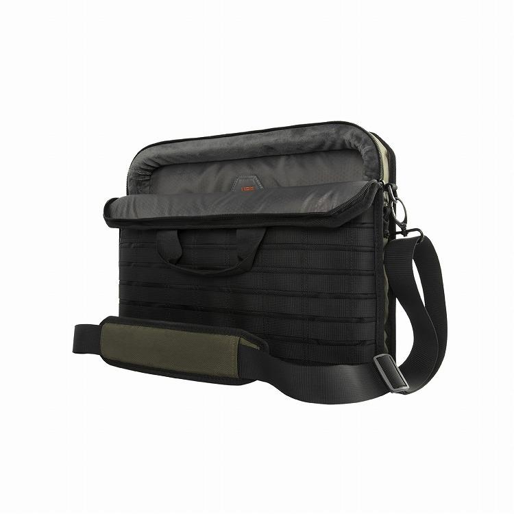 日本正規代理店品 URBAN ARMOR GEAR 13インチ用 スリムブリーフ PC収納/ビジネス/通勤・通学/ショルダーストラップ付 オリーブ UAG-SLBR13-OL