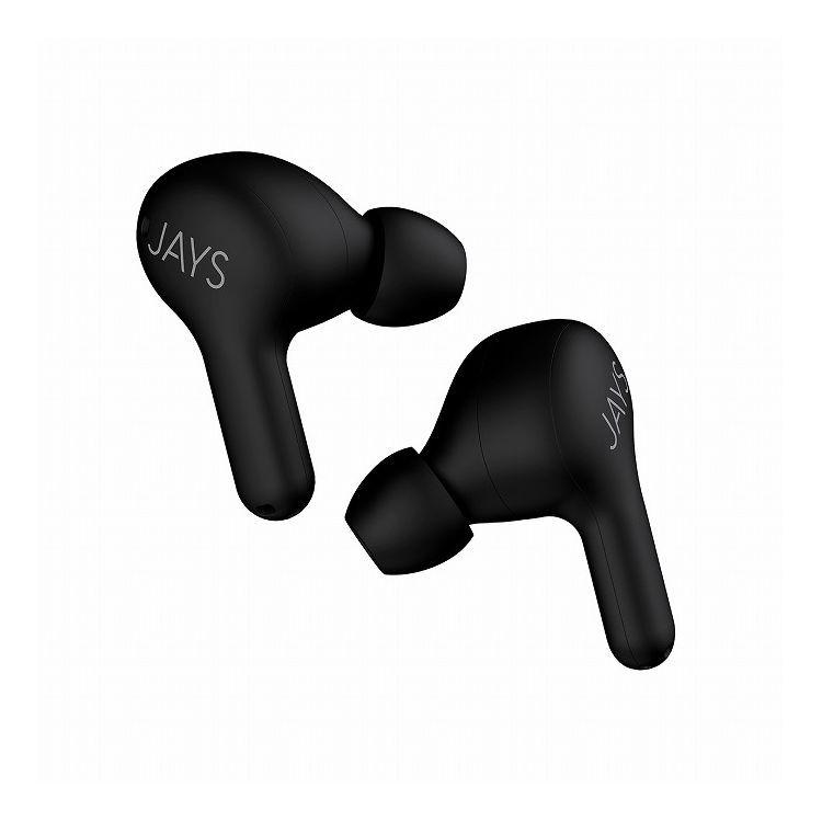 JAYS t-Seven True Wireless 完全ワイヤレスイヤホン Bluetooth 5.0 ノイズキャンセリング 連続再生5時間 タッチ操作 ブラック JS-TSTW-BK