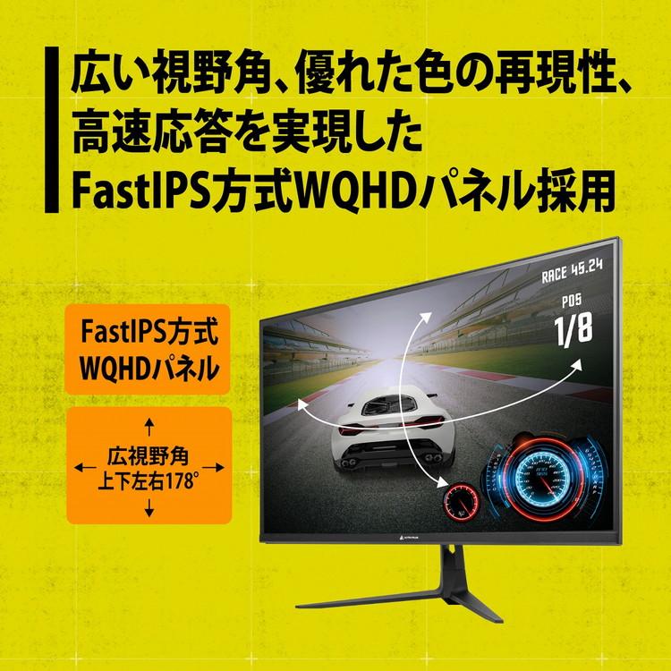 プリンストン FastIPS方式パネル採用 27型 ハイリフレッシュレートWQHD液晶ディスプレイ ブラック UP-P27Q180_2