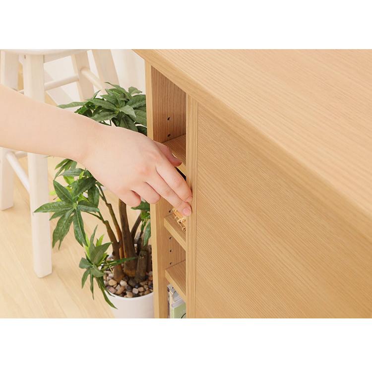 カウンター下収納 キャビネット 棚 幅120cm 高さ85cm 奥行30cm