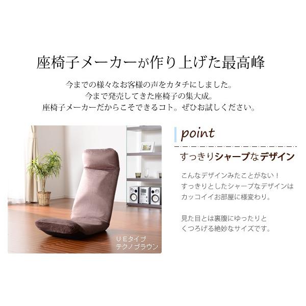 日本製 国産 座椅子 リクライニング コンパクト ハイバック WARAKU