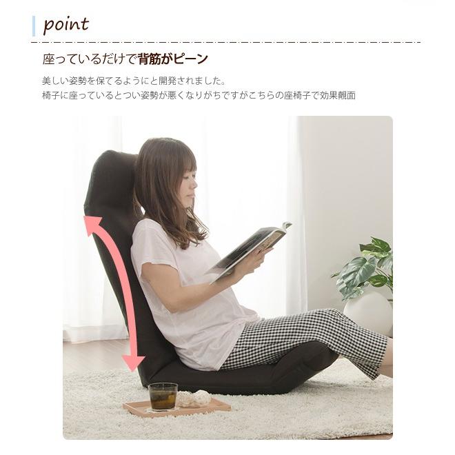 日本製 国産 座椅子 リクライニング コンパクト ハイバック WARAKU