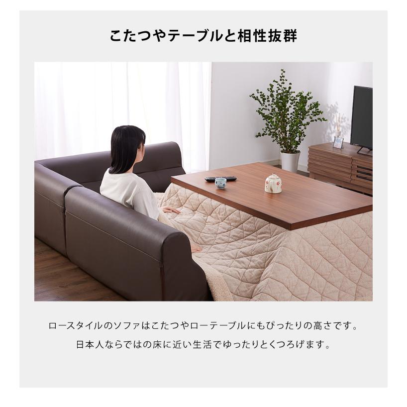 日本製 ダイニングソファ 3点セット ソファ ローソファ フロアソファ