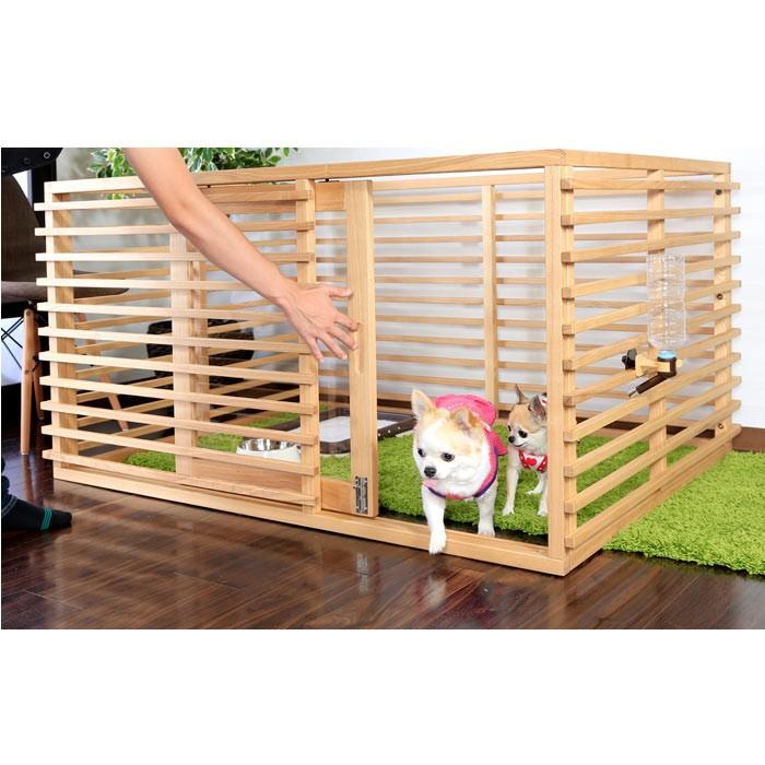 【ほぼ未使用】 ペット用ケージ　ワンゲージ　ＬＬサイズ　ペットハウス　天然木タモ材　おしゃれ 代引不可 【WSO6232499092】(22455円)