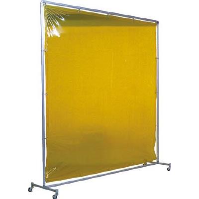 吉野 遮光フェンスアルミパイプ 2×2 単体キャスター イエロー YS-22SC-Y 溶接用品・溶接遮光フェンス