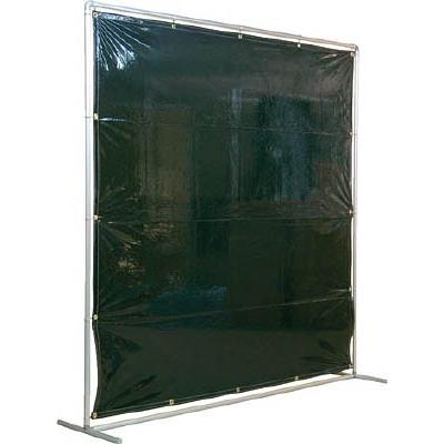 吉野 遮光フェンスアルミパイプ 2×2 単体固定 ダークグリーン YS-22SF-DG 溶接用品・溶接遮光フェンス