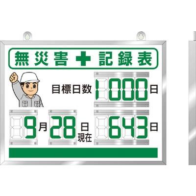 ユニット デジタル無災害記録表 454×604×25厚 867-18A 安全用品・標識・安全標識