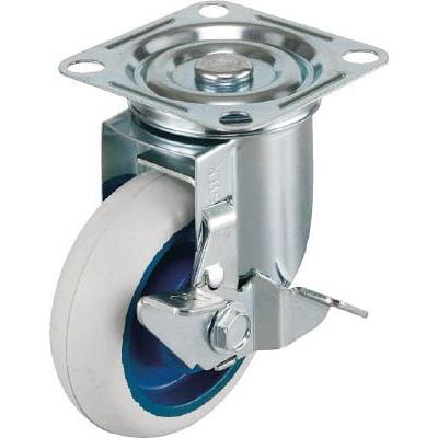 ワコー エアーキャスター 自在車ストッパー付 125ｍｍ ホワイトゴム車