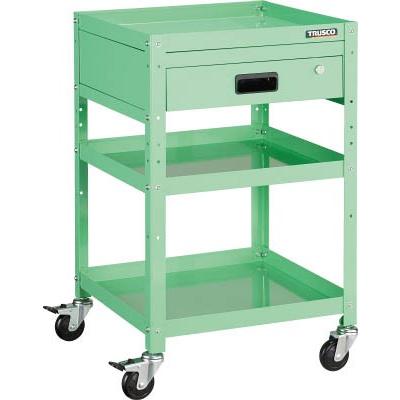 ブランド登録なし - ＴＲＵＳＣＯ ラビットワゴン 500Ｘ500 引き出し1段付 ＹＧ色 RBW-853V YG 物の具手押し車・雄螺旋式手押し車 尖んがり10倍