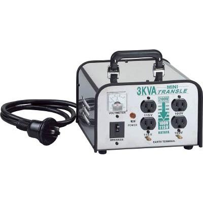 ハタヤ ミニトランスル 降圧型 単相200Ｖ→100・115Ｖ 3．0ＫＶＡ LV-03CS コードリール・延長コード・変圧器 トランス