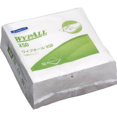 クレシア ワイプオール Ｘ50 4つ折り 薄手 60550 清掃用品・ウエス