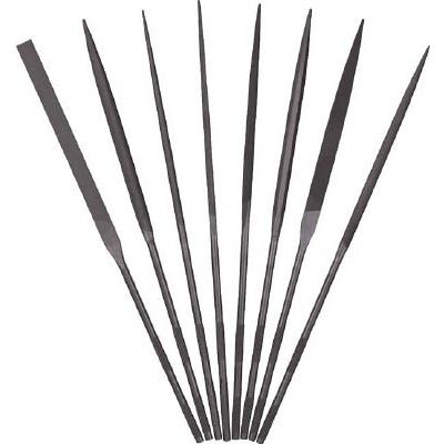 ツボサン 精密ヤスリ 8本組 三角 SA00856T 研削研磨用品・ヤスリ