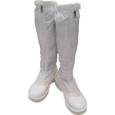 ゴールドウイン 静電安全靴ファスナー付ロングブーツ ホワイト 26.5cm PA9850W26.5