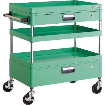 TRUSCO フェニックスワゴン 750X500XH880 引出付 YG色 PEW973VZYG