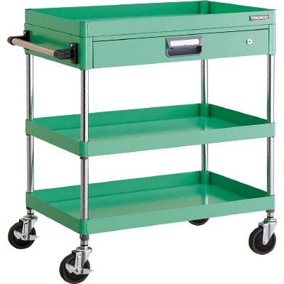 TRUSCO フェニックスワゴン 750X500 薄型1段引出付 YG色 PEW973ZYG