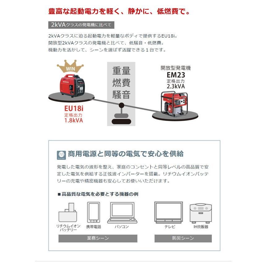 ホンダ EU18I 交直両用 インバーター発電機 KK9N0D18P 発電機 120cc