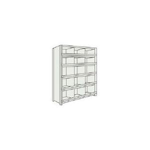 ブランド登録なし - TRUSCO 軽さ棚 縦間仕切り前当付 W875XD300XH1500 3列5段 53V56