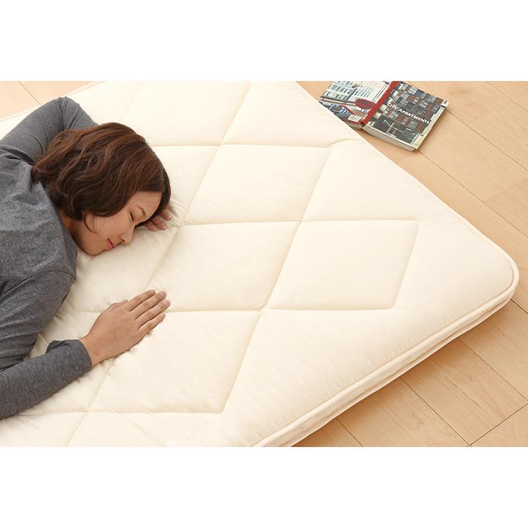 生成りプロファイル4層敷布団☆シングルロングサイズ☆防ダニ防臭加工☆TEIJIN 生成りプロファイル4層敷布団☆シングルロングサイズ☆防ダニ防臭加工