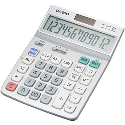 カシオ スタンダード電卓 時間・税計算 デスクタイプ 12桁 DF-120GT-N DF-120GT-N｜rcmdse