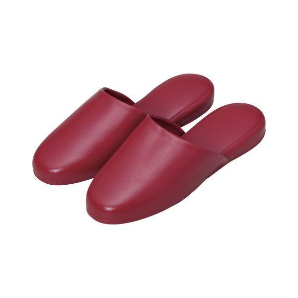 オーミケンシ 高周波レザースリッパ 10足組 5703-10 レッド 10足 代引不可