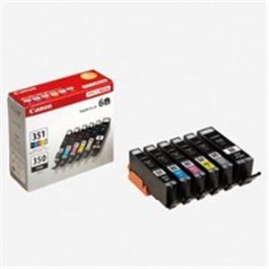 Canon キヤノン インクカートリッジ 純正 〔BCI-351+350/6MP〕 6色パック(ブラック×2・シアン・マゼンタ・イエロー・グレー) 代引不可
