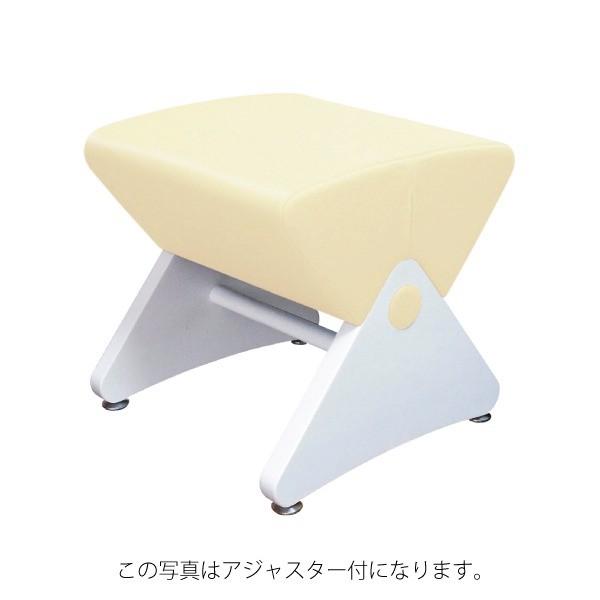 デザイナーズスツール キャスター付き ホワイト（ビニールレザー：アイボリー／エラストマー）〔Ｍｏｎａ．Ｄｅｅ〕モナディー ＷＡＳ０１ＳＣ 代引不可