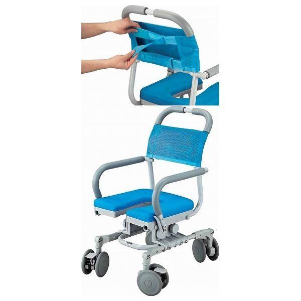正規取扱店 ウチヱ シャワーラク 4輪自在 ／ U型シート SWR-132 入浴