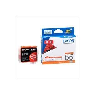 (業務用4セット) EPSON エプソン インクカートリッジ 純正 〔ICOR66〕 オレンジ 代引不可