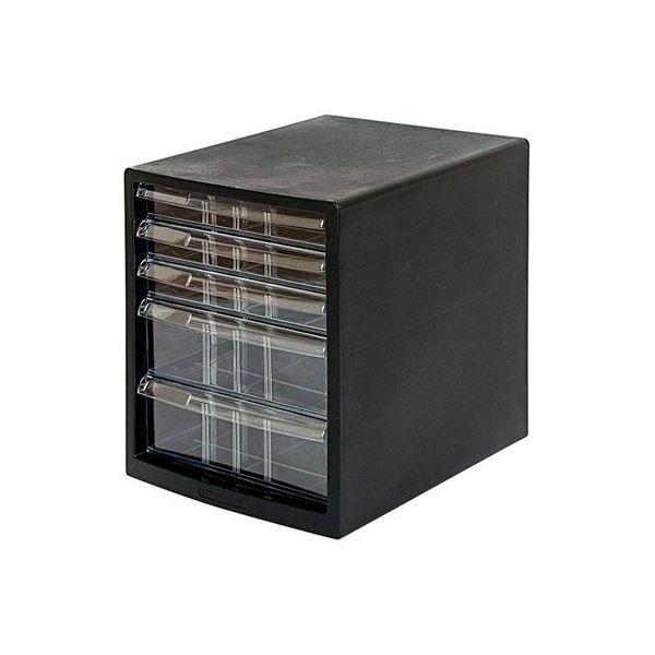 (業務用セット) A4レターケース5段（浅3+深2） ブラック A4E-SC5B〔×2セット〕 代引不可