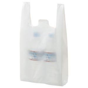 （まとめ） TANOSEE 乳白レジ袋 12号 ヨコ190×タテ370×マチ幅100mm 1パック（100枚） 〔×30セット〕 代引不可