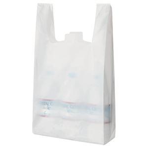 （まとめ） TANOSEE 乳白レジ袋 35号 ヨコ265×タテ540×マチ幅130mm 1パック（100枚） 〔×15セット〕 代引不可