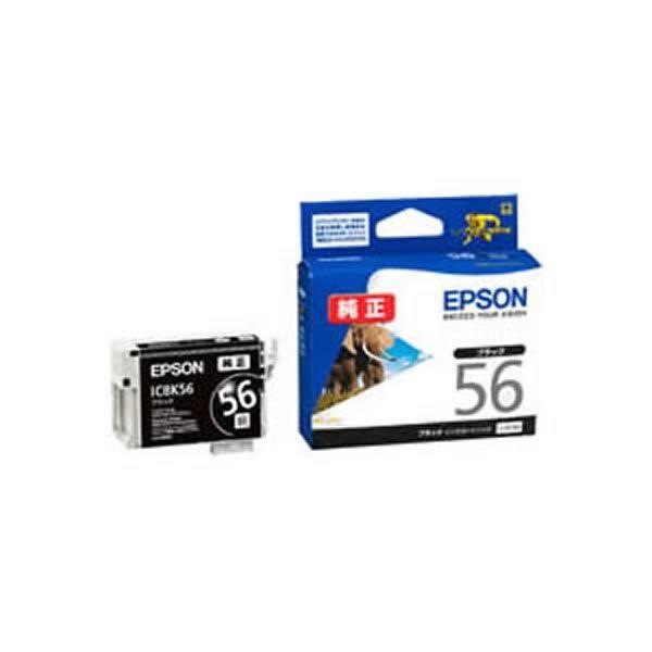 〔業務用3セット〕〔純正品〕 EPSON エプソン インクカートリッジ/トナーカートリッジ 〔ICBK56 BK ブラック〕 ×3セット 代引不可