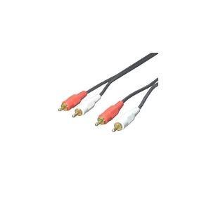 (まとめ)変換名人 オーディオケーブル(赤・白)1.8m RCA2-18G〔×10セット〕 代引不可