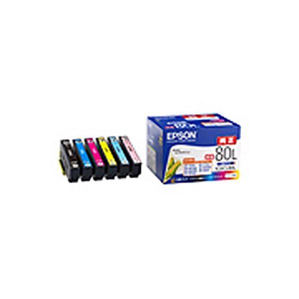〔 純正品 〕 EPSON エプソン インクカートリッジ/トナーカートリッジ 〔IC6CL80L 増量6色パック〕 代引不可