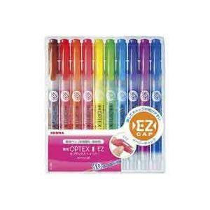 (業務用50セット) ZEBRA ゼブラ 蛍光ペン 蛍光オプテックス1 EZ 〔10色セット〕 つめ替え式 WKS11-10C 代引不可